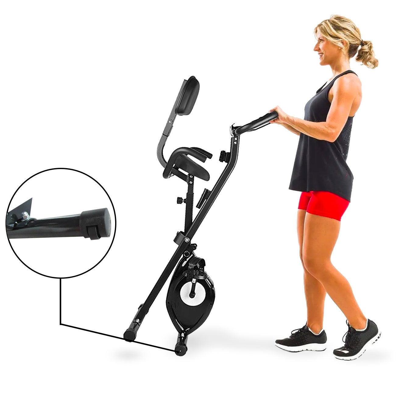 Bicicleta Plegable Ciclo Trainer con Bandas de Resistencia