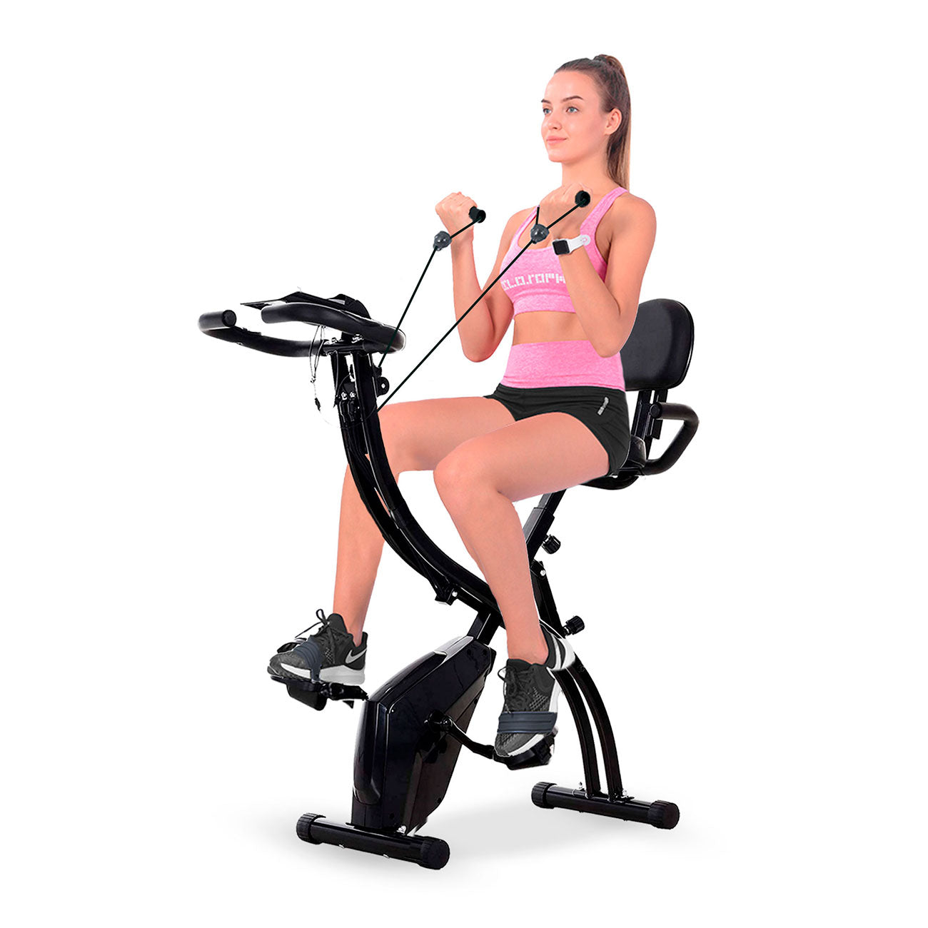 Bicicleta Plegable Ciclo Trainer con Bandas de Resistencia